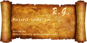 Reichl Gréta névjegykártya
